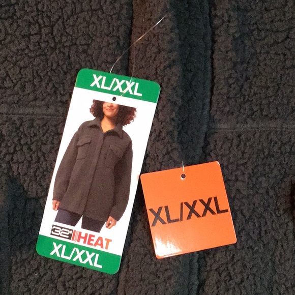 🌸 32 degrees Sherpa cozy shirt jacket wear oversized - Picture 13 of 14